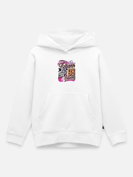 98. Geburtstag Queen - Kinder Premium Organic Hoodie - Weiß