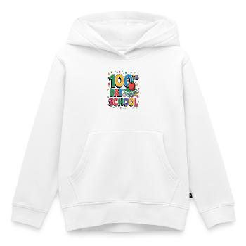 100th Day of School Celebration - Kinder Premium Organic Hoodie - Weiß - Vorne - AI Model Kid Female (0cm)