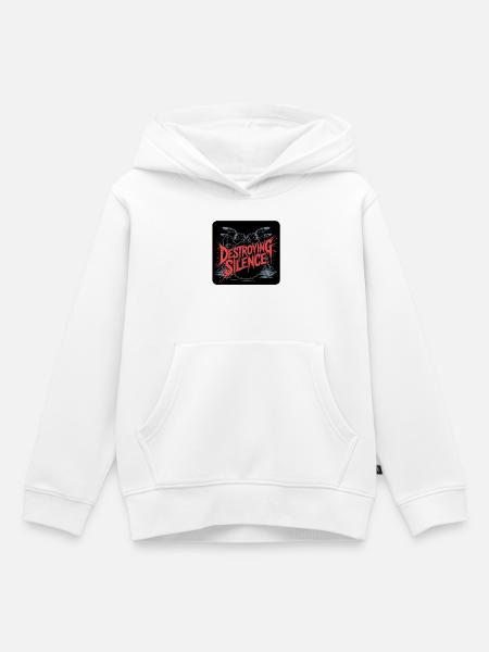 Schlagzeuger Drumset Design - Kinder Premium Organic Hoodie - Weiß