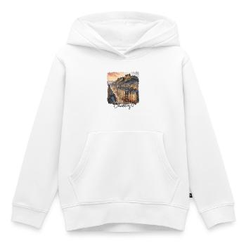 Aquarelle d’Édimbourg, Édimbourg, Écosse - Sweat Premium à capuche enfant bio - blanc - Devant - AI Model Kid Female (0cm)
