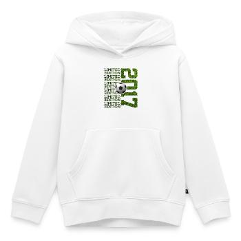 LIMITED EDITION 2017 FOOTBALL 9TH BIRTHDAY - Kids Premium Organic Hoodie - white - Front - AI Model Kid Female (0cm)