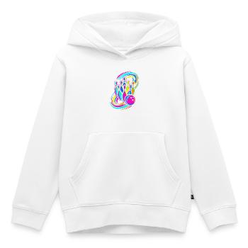 Bowling Pins - Kids Premium Organic Hoodie - white - Front - AI Model Kid Female (0cm)