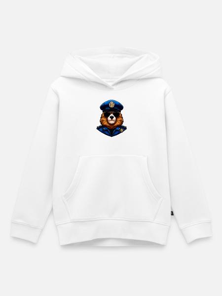 Murmeltiere Polizei - Kinder Premium Organic Hoodie - Weiß