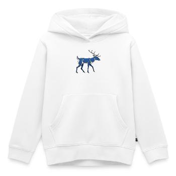 Pictish Stag - Kids Premium Organic Hoodie - white - Front - AI Model Kid Female (0cm)