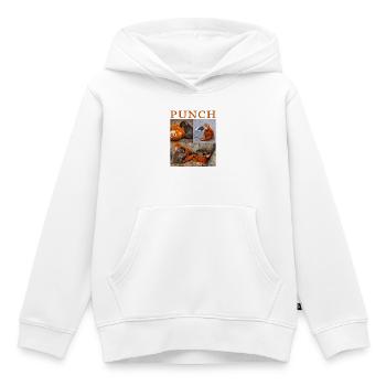 Team Monkey Punch  - Kinder Premium Organic Hoodie - Weiß - Vorne - AI Model Kid Female (0cm)