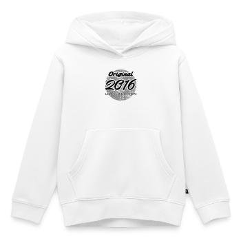 10e anniversaire 2016 cadeau garçons et filles - Sweat Premium à capuche enfant bio - blanc - Devant - AI Model Kid Female (0cm)