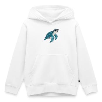 Schildkröten-Schick-Brille - Kinder Premium Organic Hoodie - Weiß - Vorne - AI Model Kid Female (0cm)