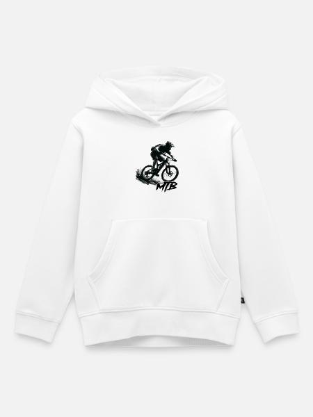 Mtb - Kinder Premium Organic Hoodie - Weiß