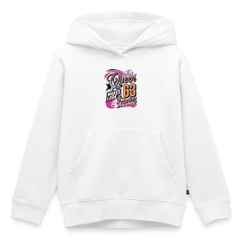 63. Geburtstag Queen - Kinder Premium Organic Hoodie - Weiß - Vorne - AI Model Kid Female (0cm)
