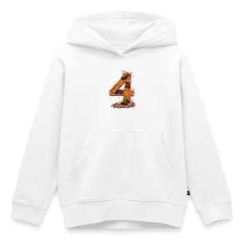 4th Birthday, 4 Year Old Boy, Monster Truck - Kids Premium Organic Hoodie - white - Front - AI Model Kid Female (0cm)