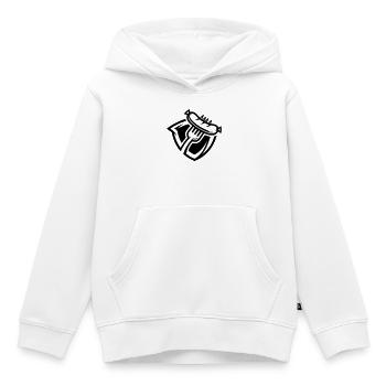 Fourchette à saucisse - Sweat Premium à capuche enfant bio - blanc - Devant - AI Model Kid Female (0cm)