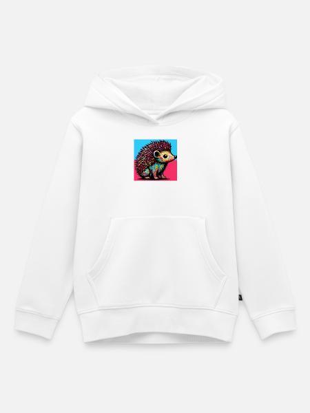 Igel - Kinder Premium Organic Hoodie - Weiß