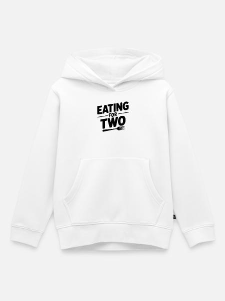 Essen für zwei - Kinder Premium Organic Hoodie - Weiß