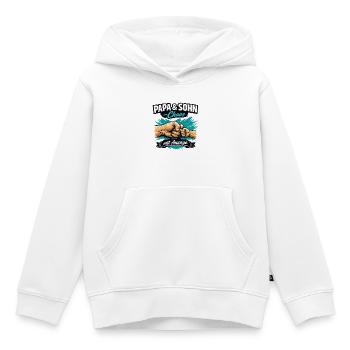 Papa und Sohn Chaos mit Ansage Statement - Kinder Premium Organic Hoodie - Weiß - Vorne - AI Model Kid Female (0cm)