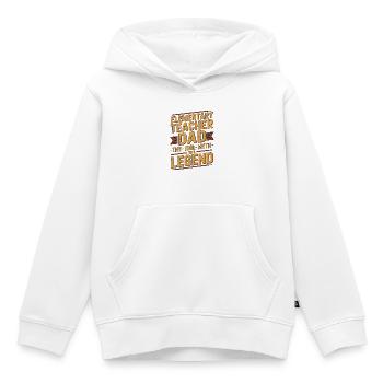 Elementary Teacher Dad The Idol Teaching Career - Kids Premium Organic Hoodie - white - Front - AI Model Kid Female (0cm)