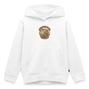 Skeleton Chaos Energy Retro Strand Grafik - Kinder Premium Organic Hoodie - Weiß - Vorne - AI Model Kid Female (0cm)