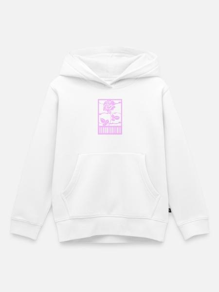 Gothic Rose Stacheldraht Strichcode Urban Style - Kinder Premium Organic Hoodie - Weiß