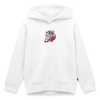 Carte souvenir de la province de Hordaland Norvège - Sweat Premium à capuche enfant bio - blanc - Devant - AI Model Kid Female (0cm)