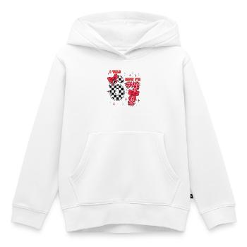 7th Birthday Girl Shirt I was 6 Now I’m Seven 7  - Sweat Premium à capuche enfant bio - blanc - Devant - AI Model Kid Female (0cm)
