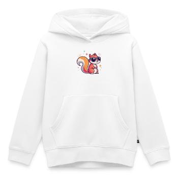 Schicke Eichhörnchen-Sonnenbrille - Kinder Premium Organic Hoodie - Weiß - Vorne - AI Model Kid Female (0cm)