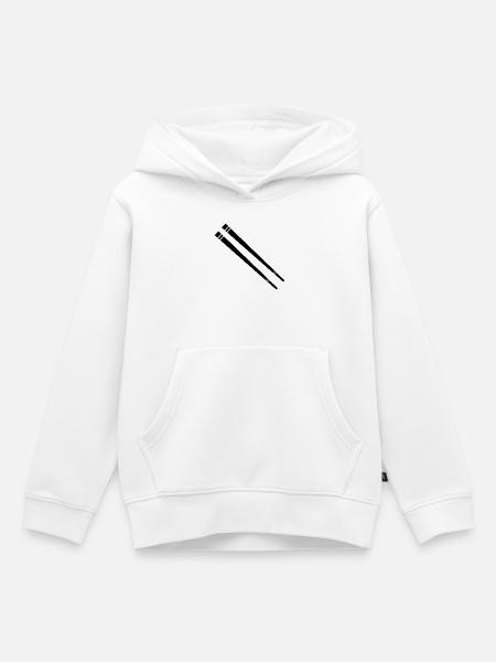 Essstäbchen - Kinder Premium Organic Hoodie - Weiß