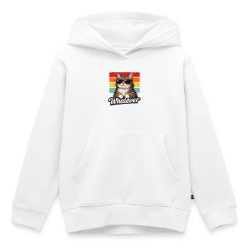 Cooles Katze Whatever Shirt Lustig Geschenk - Kinder Premium Organic Hoodie - Weiß - Vorne - AI Model Kid Female (0cm)