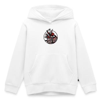 Lajkonik Légende populaire polonaise cavalier - Sweat Premium à capuche enfant bio - blanc - Devant - AI Model Kid Female (0cm)