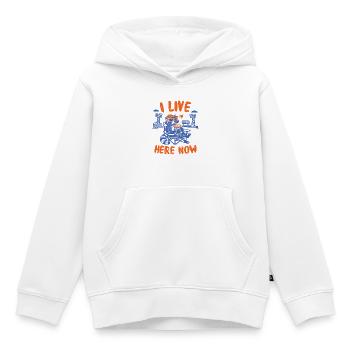 Lustiger Waschbär Ich wohne jetzt hier Baseball - Kinder Premium Organic Hoodie - Weiß - Vorne - AI Model Kid Female (0cm)
