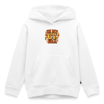 Dans mon anniversaire d’humour italien de cerveau pourri de l’ère 67 - Sweat Premium à capuche enfant bio - blanc - Devant - AI Model Kid Female (0cm)