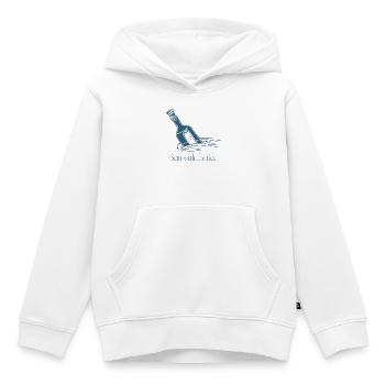 Sent With The Tide Ocean Bottle Design - Kids Premium Organic Hoodie - white - Front - AI Model Kid Female (0cm)