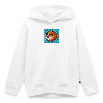 Kugelfisch - Kinder Premium Organic Hoodie - Weiß - Vorne - AI Model Kid Female (0cm)