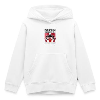 Berlin wir kommen! – Stuttgart Berlin Finale - Kinder Premium Organic Hoodie - Weiß - Vorne - AI Model Kid Female (0cm)