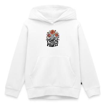 Les gens avant le profit Les gens avant le profit - Sweat Premium à capuche enfant bio - blanc - Devant - AI Model Kid Female (0cm)