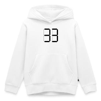 NUMMER 33 Dreiunddreißig Geschenk Digital - Kinder Premium Organic Hoodie - Weiß - Vorne - AI Model Kid Female (0cm)