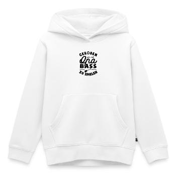 Geboren um mit Opa Bass zu spielen - Kinder Premium Organic Hoodie - Weiß - Vorne - AI Model Kid Female (0cm)