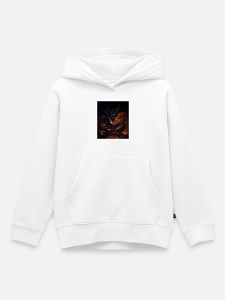 Lava-Drache im Schattenfeuer - Kinder Premium Organic Hoodie - Weiß