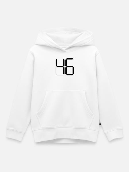 NUMMER 46 Sechsundvierzig Geschenk Digital - Kinder Premium Organic Hoodie - Weiß