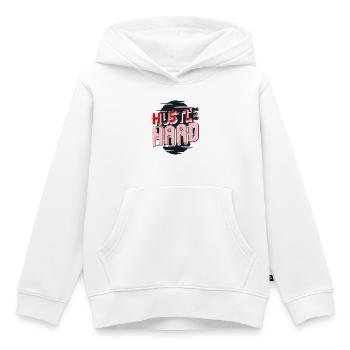 Hustle Hard – Mach Dein Ding - Kinder Premium Organic Hoodie - Weiß - Vorne - AI Model Kid Female (0cm)