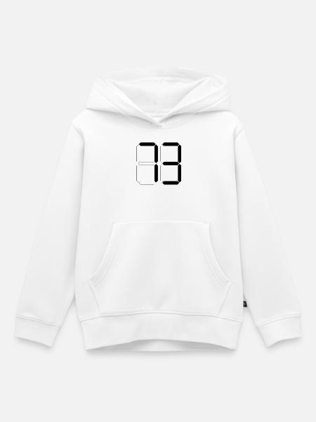 NUMMER 73 Dreiundsiebzig Geschenk Digital - Kinder Premium Organic Hoodie - Weiß