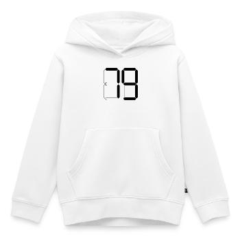 NUMÉRO 79 Soixante-dix-neuf Cadeau Digital - Sweat Premium à capuche enfant bio - blanc - Devant - AI Model Kid Female (0cm)