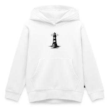 phare - Sweat Premium à capuche enfant bio - blanc - Devant - AI Model Kid Female (0cm)