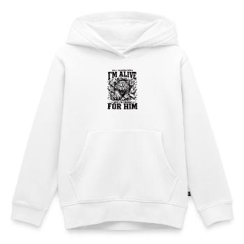 Schrödinger Katze Alive Shirt - Kinder Premium Organic Hoodie - Weiß - Vorne - AI Model Kid Female (0cm)