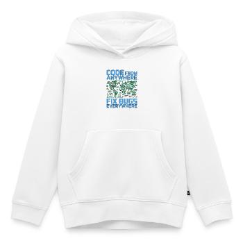 Remote Developer Code From Anywhere Remote Tech - Kids Premium Organic Hoodie - white - Front - AI Model Kid Female (0cm)