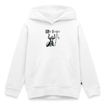 Ren Faire Mittelalterlicher Sir Macht Kapitulation lustig - Kinder Premium Organic Hoodie - Weiß - Vorne - AI Model Kid Female (0cm)