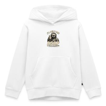 Faultier ASAP As Slow As Possible Shirt - Kinder Premium Organic Hoodie - Weiß - Vorne - AI Model Kid Female (0cm)