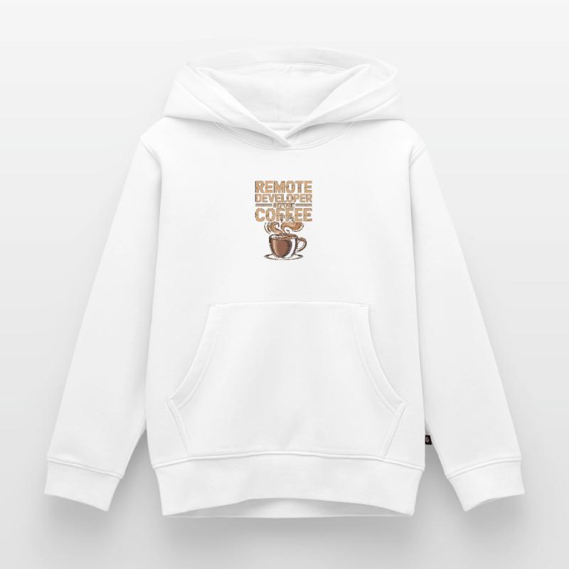 Remote Developer Before Remote Coder Coffee Lover Kinder Premium Organic Hoodie