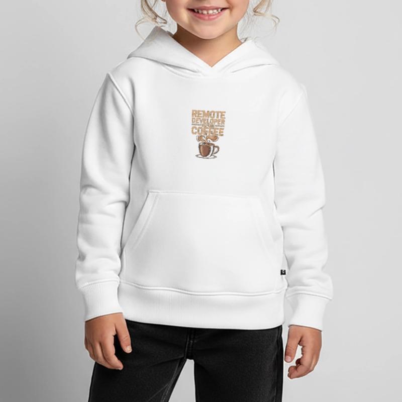 Remote Developer Before Remote Coder Coffee Lover Kinder Premium Organic Hoodie