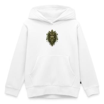 Leshy Green Man - Kinder Premium Organic Hoodie - Weiß - Vorne - AI Model Kid Female (0cm)