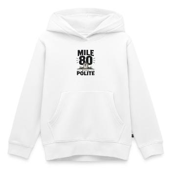 Mile 80 Still Polite Radsport Gravel Bike Fahrrad - Kinder Premium Organic Hoodie - Weiß - Vorne - AI Model Kid Female (0cm)