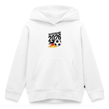 Fußball Flamme Deutschland 2026 - Kinder Premium Organic Hoodie - Weiß - Vorne - AI Model Kid Female (0cm)